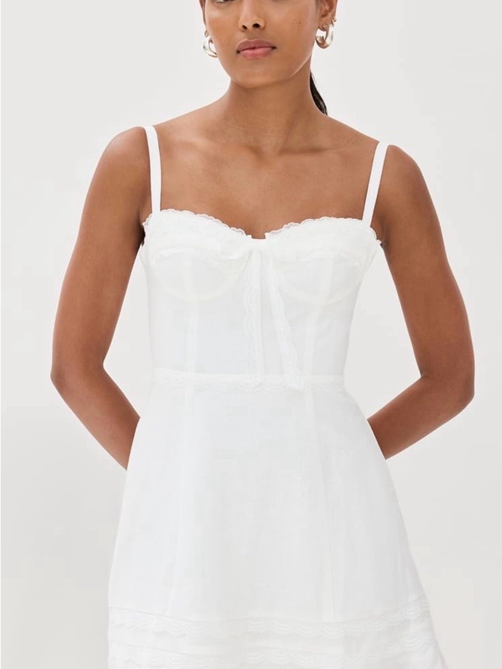 Reformation Arya Linen Dress White